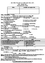 Đề kiểm tra học kỳ 2 môn Hóa học Khối 9 - Năm học 2016-2017